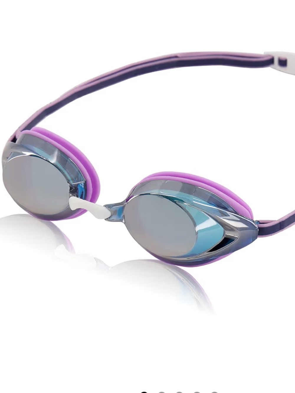 NWT Speedo Women's Swim Goggles Mirrored Vanquisher 2.0 purple Competitive